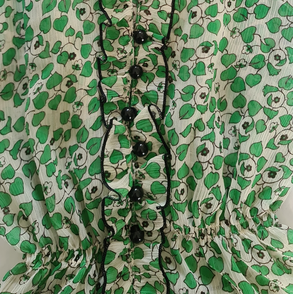 Ladakh Camisole Singlet Top Blouse Green Christmas - Picture 8 of 9